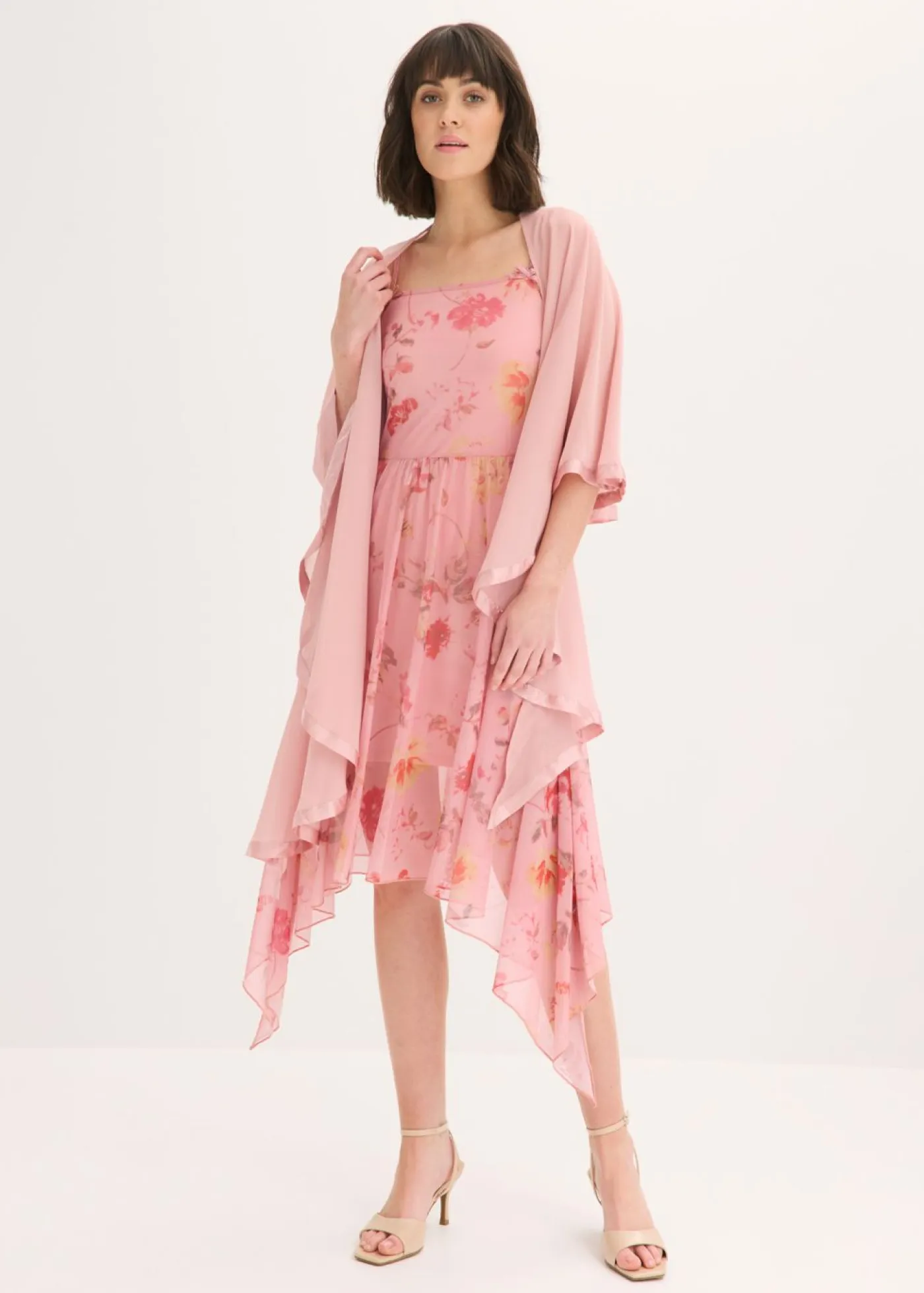 Online Estola con un delicado detalle de satén Mujer Ponchos|Jerséis