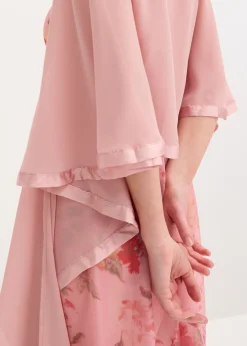 Online Estola con un delicado detalle de satén Mujer Ponchos|Jerséis