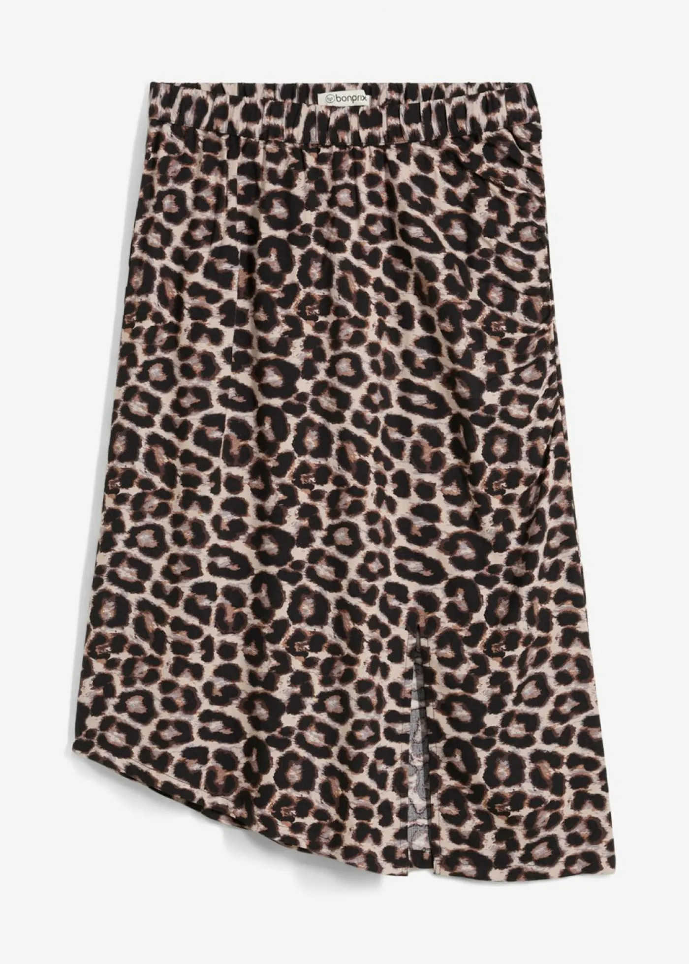 Falda con abertura y estampado de leopardo Mujer Faldas