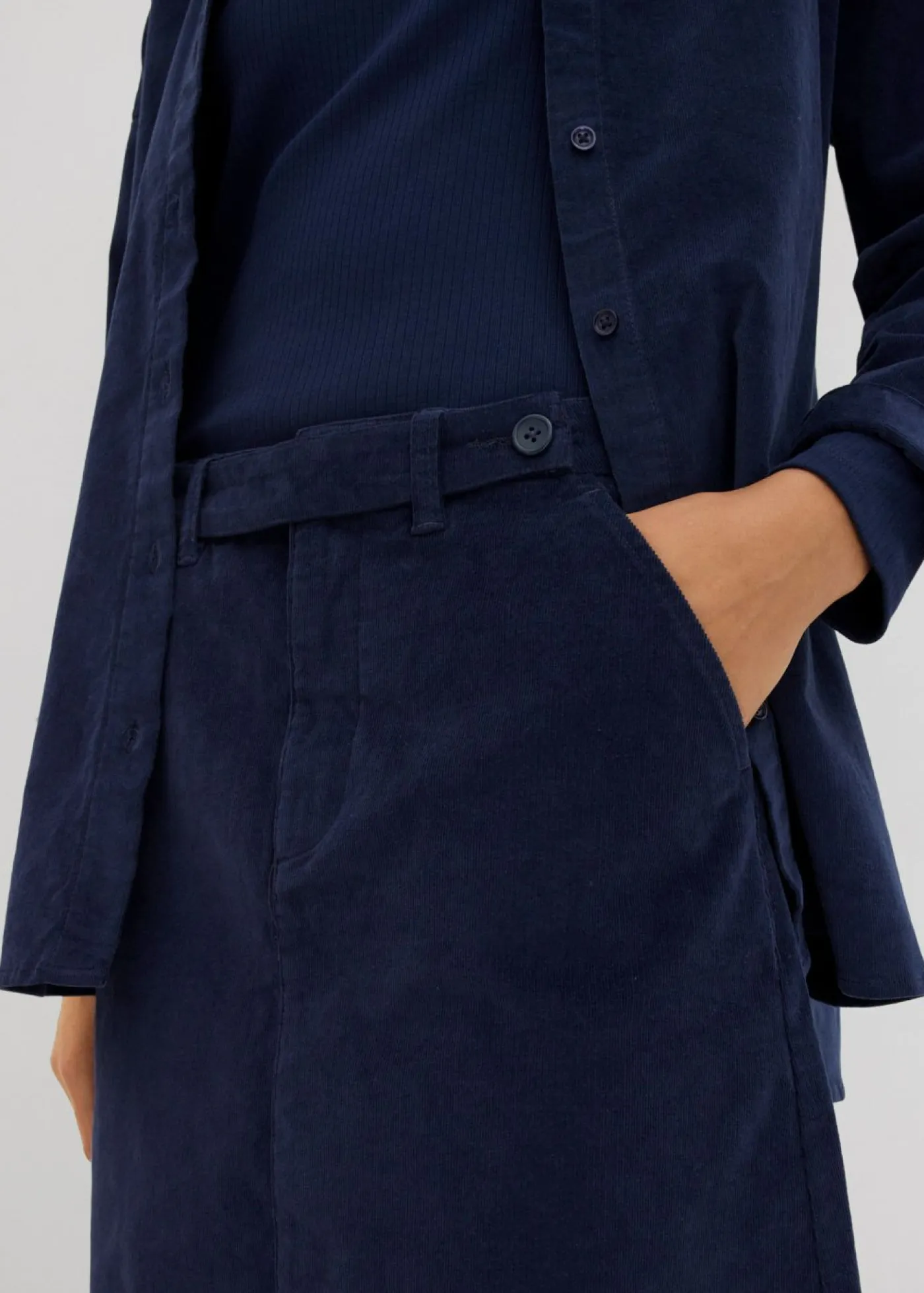 New Falda corta de pana Mujer Faldas
