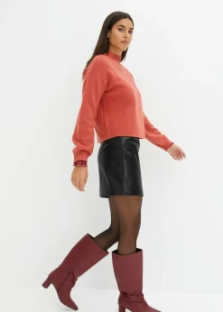 Sale Falda corta de piel sintética Mujer Faldas