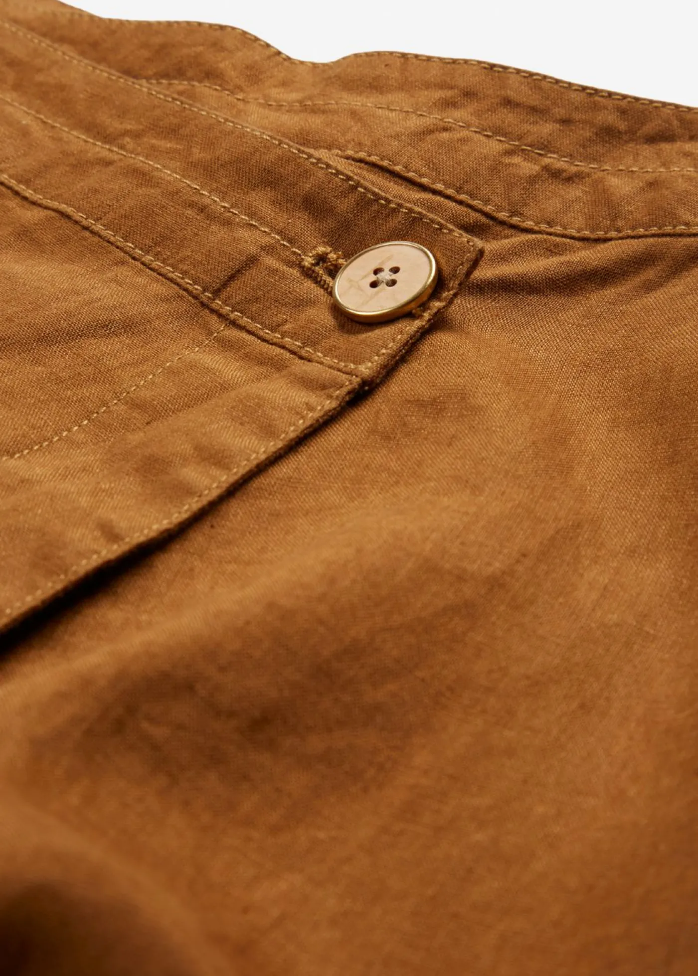 Outlet Falda cruzada de lino puro Mujer Premium|Faldas