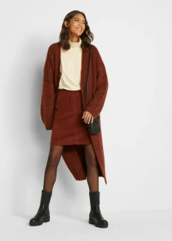 Clearance Falda de algodón de pana, elástica, con cintura cómoda Mujer Faldas