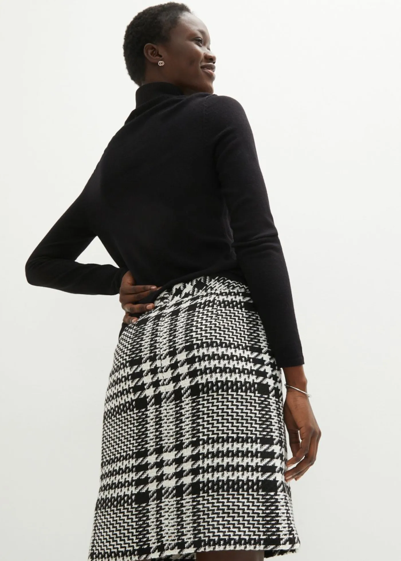 Outlet Falda de bouclé suave Mujer Faldas