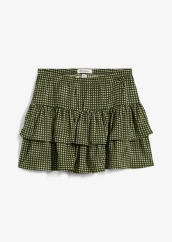New Falda de capas de crepé estructurado Mujer Faldas