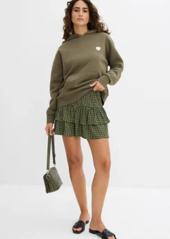 New Falda de capas de crepé estructurado Mujer Faldas