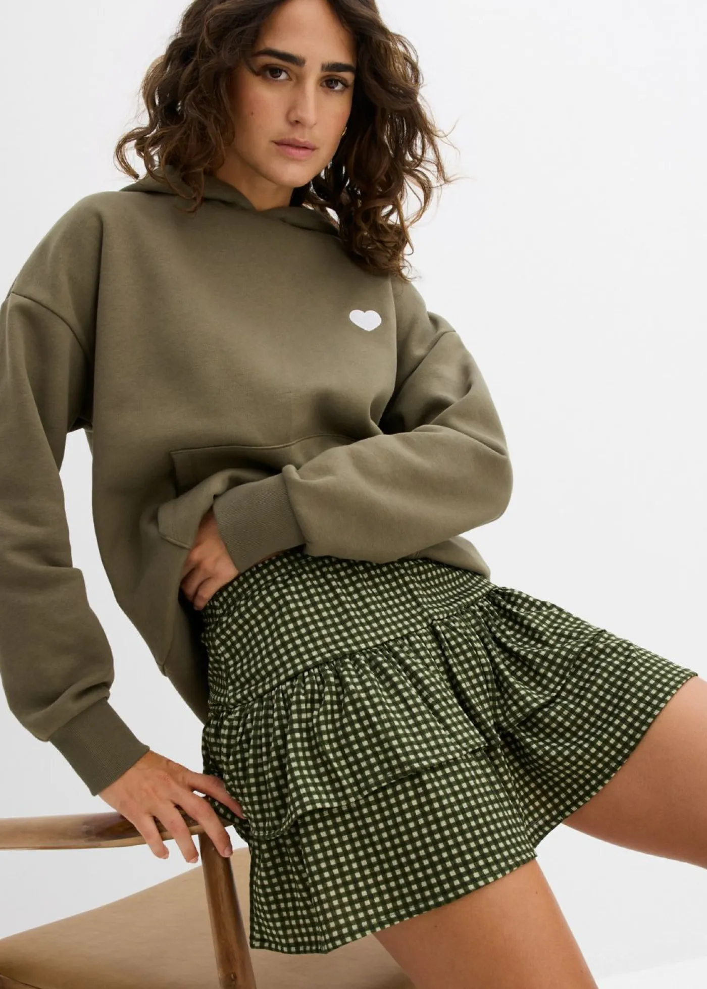 New Falda de capas de crepé estructurado Mujer Faldas