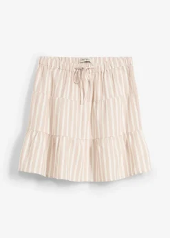 Best Falda de capas de mezcla vaporosa de lino Mujer Faldas
