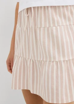 Best Falda de capas de mezcla vaporosa de lino Mujer Faldas