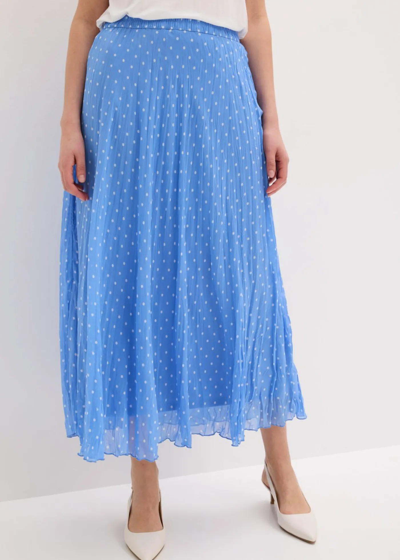 New Falda de gasa con look arrugado Mujer Faldas|Novedades