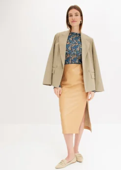 Discount Falda de imitación de cuero Mujer Faldas