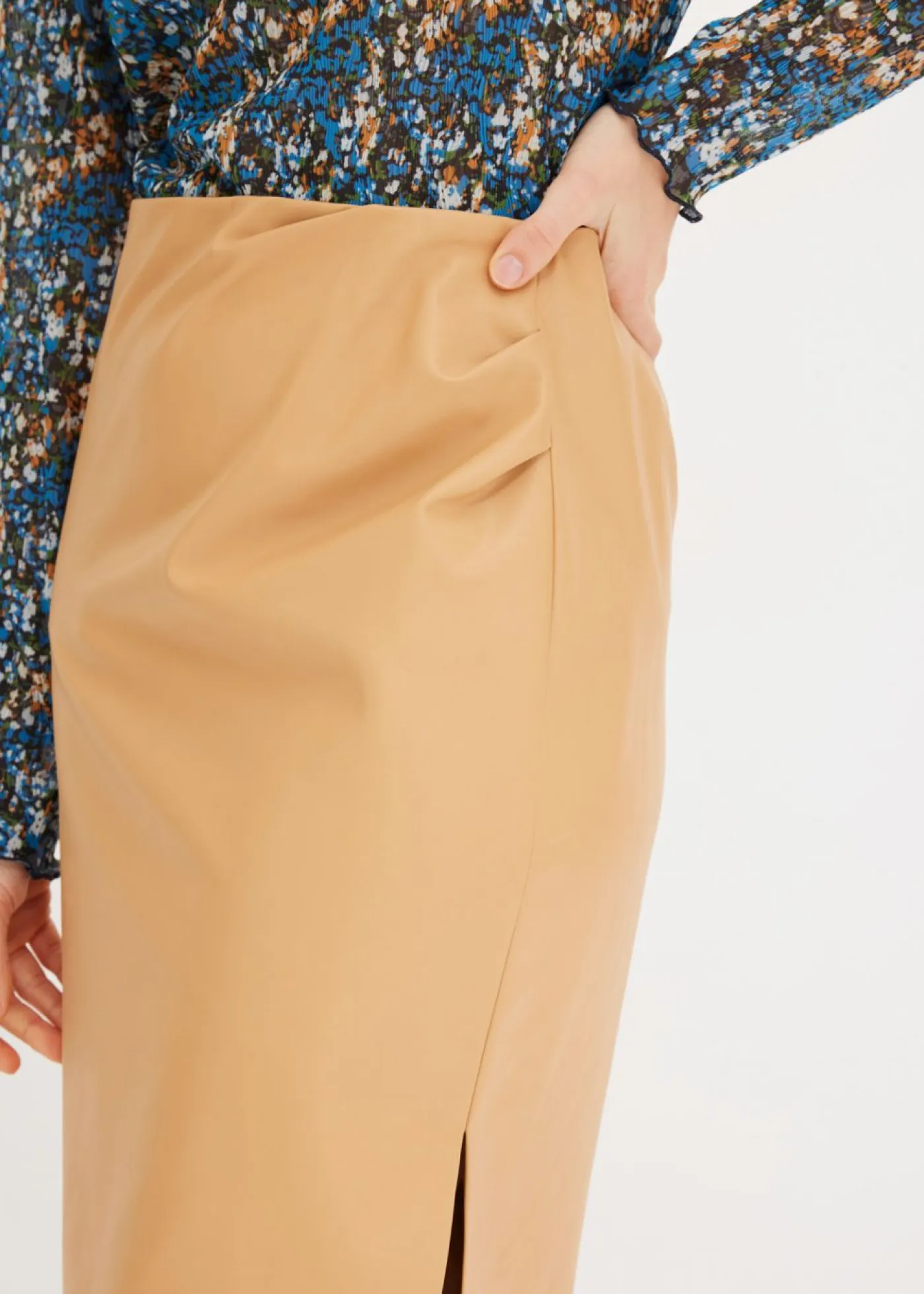 Discount Falda de imitación de cuero Mujer Faldas