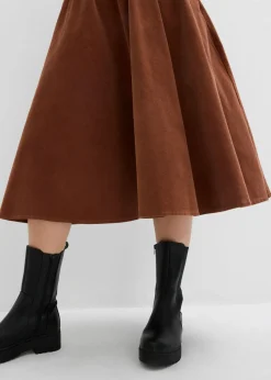 Sale Falda de pana de mezcla de algodón Mujer Faldas