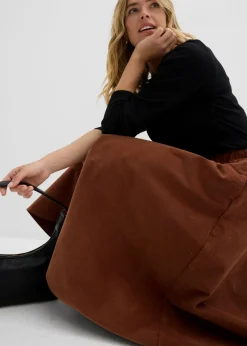 Sale Falda de pana de mezcla de algodón Mujer Faldas