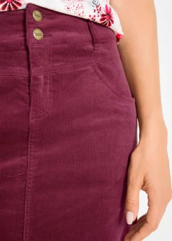 New Falda de pana elástica Mujer Faldas