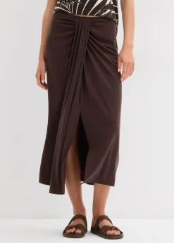 New Falda de punto con cinturilla cómoda Mujer Faldas