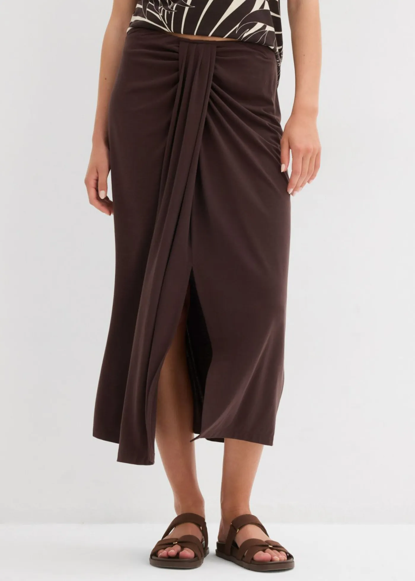 New Falda de punto con cinturilla cómoda Mujer Faldas