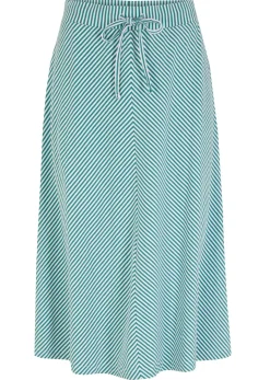 Hot Falda de punto con rayas y largo hasta la rodilla Mujer Faldas