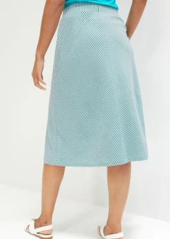 Hot Falda de punto con rayas y largo hasta la rodilla Mujer Faldas