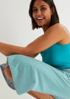 Hot Falda de punto con rayas y largo hasta la rodilla Mujer Faldas