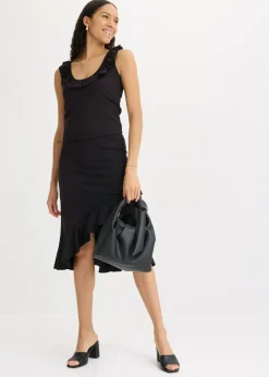 Outlet Falda de punto con volantes Mujer Faldas