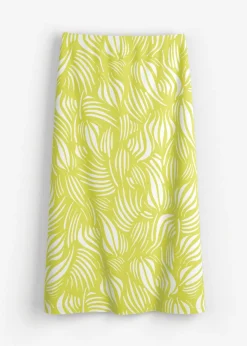 New Falda de punto de algodón elástico Mujer Faldas