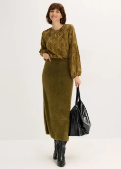 Discount Falda de punto de hilo metálico suave Mujer Faldas