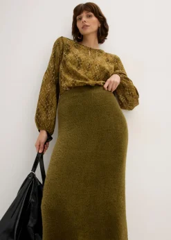 Discount Falda de punto de hilo metálico suave Mujer Faldas