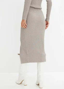 Falda de punto fino de mezcla de viscosa suave Mujer Faldas