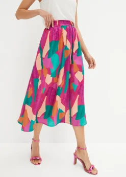 Discount Falda de satén estampada Mujer Faldas