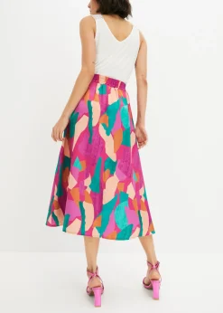 Discount Falda de satén estampada Mujer Faldas