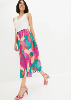 Discount Falda de satén estampada Mujer Faldas
