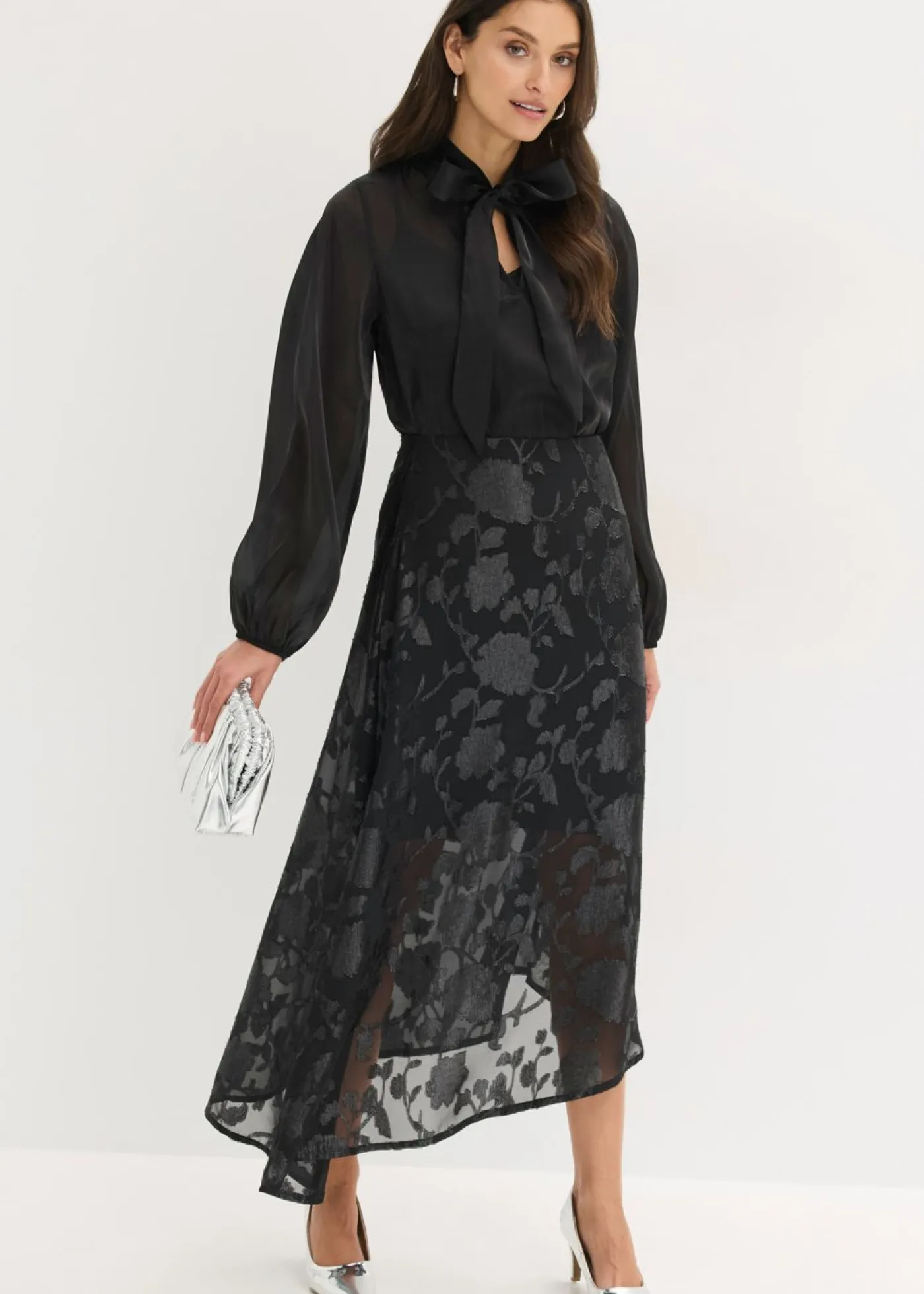 Online Falda larga con dobladillo asimétrico Mujer Faldas|Ropa Elegante