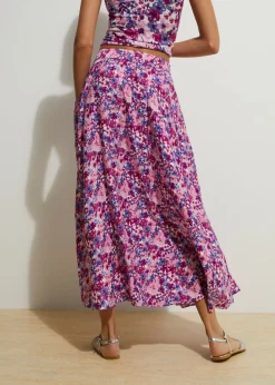 Clearance Falda larga de viscosa pura Mujer Faldas
