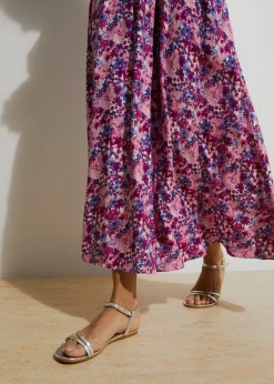 Clearance Falda larga de viscosa pura Mujer Faldas