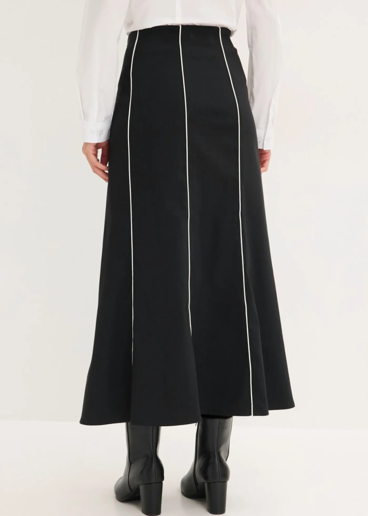 Outlet Falda larga elástica de bengalina Mujer Faldas