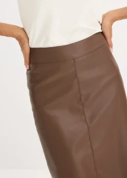 Outlet Falda lápiz de piel sintética Mujer Faldas
