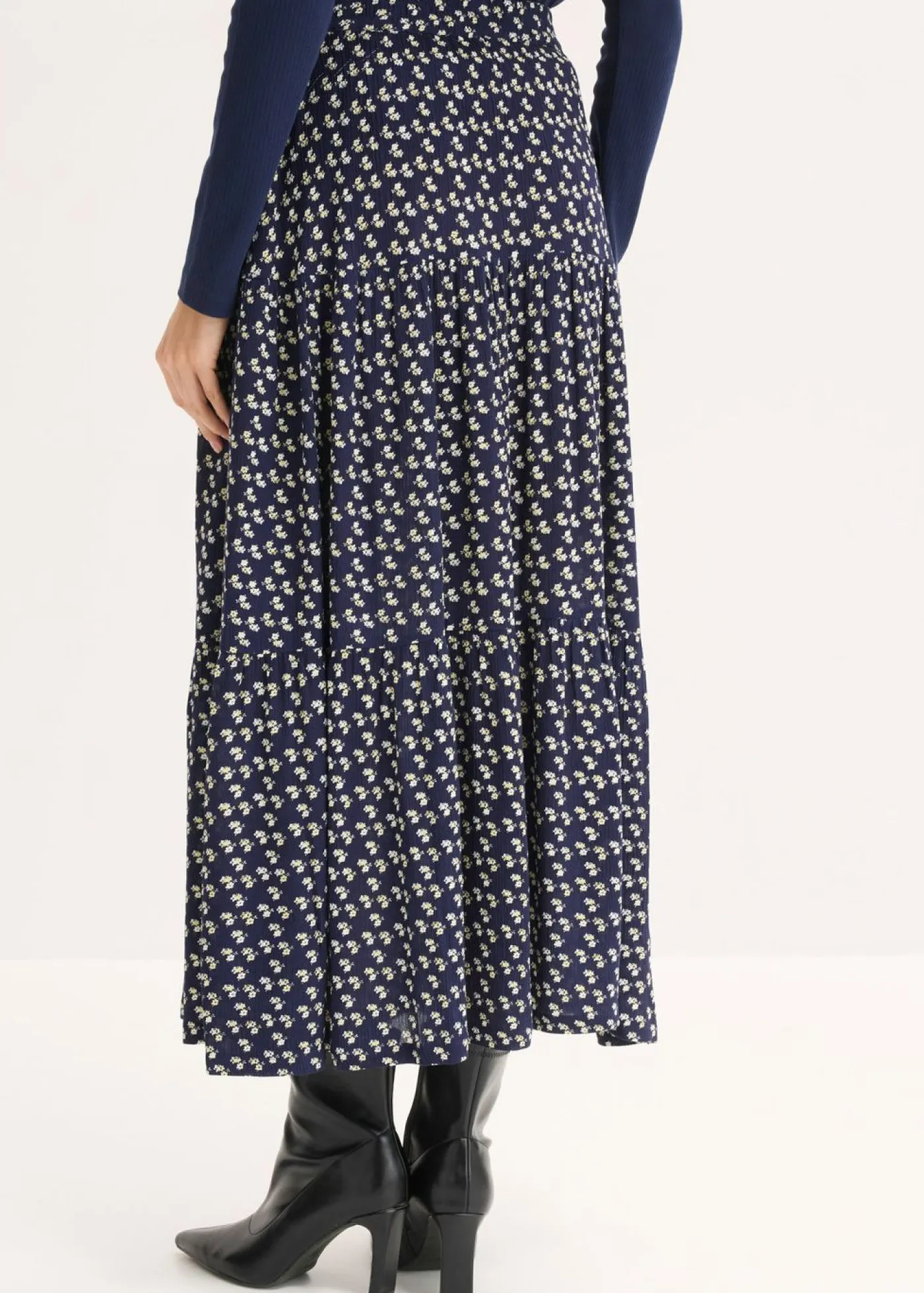 Best Falda maxi a capas con viscosa estructurada Mujer Faldas|Novedades