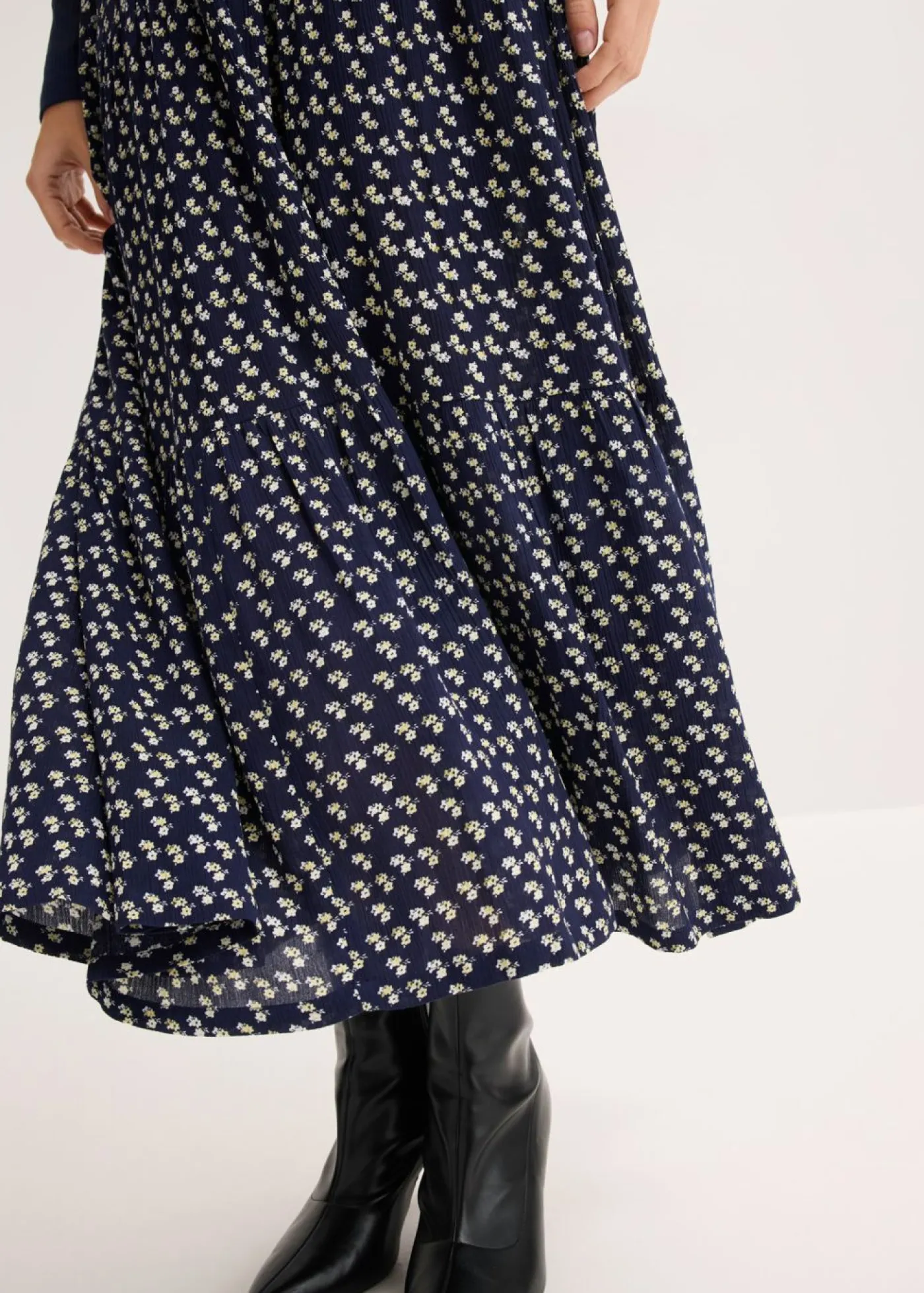 Best Falda maxi a capas con viscosa estructurada Mujer Faldas|Novedades