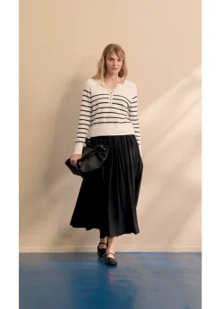 Outlet Falda maxi de mezcla de viscosa fluida Mujer Faldas