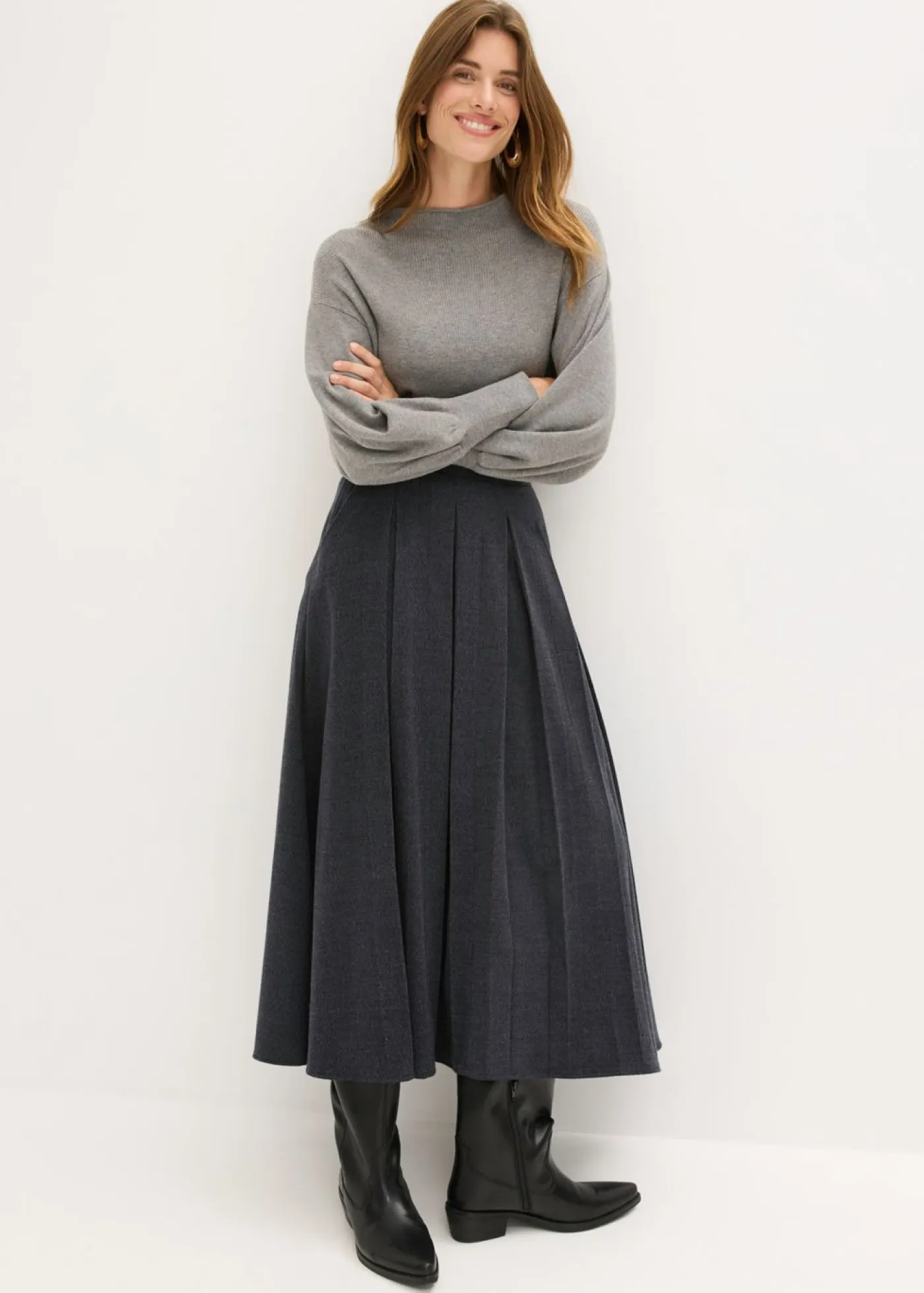 Outlet Falda midi Mujer Faldas|Tallas Pequeñas