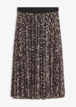 Sale Falda midi acampanada con malla Mujer Faldas|Novedades