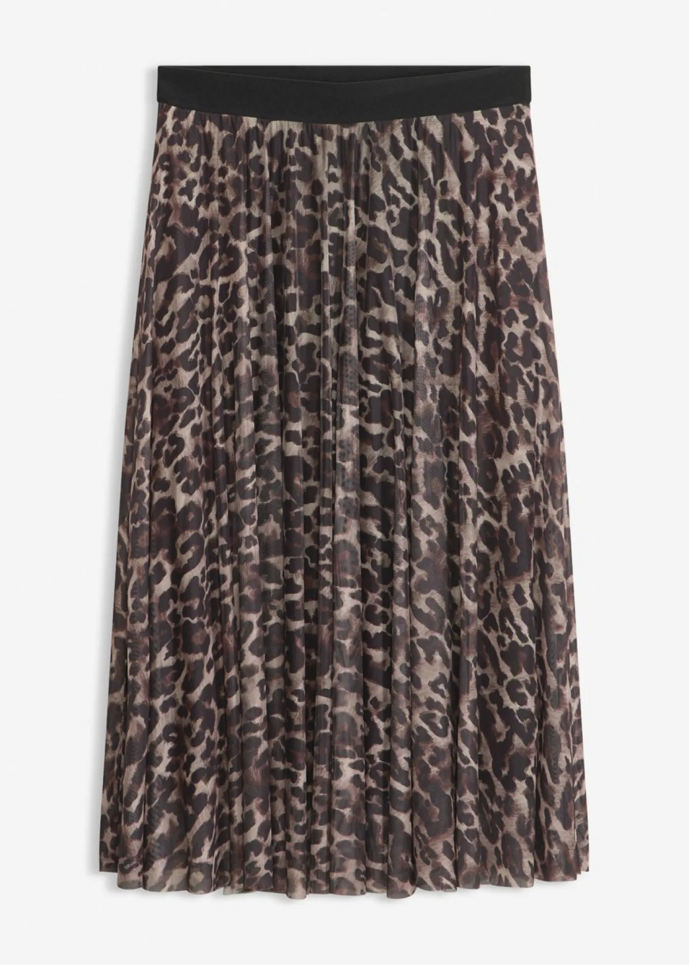 Sale Falda midi acampanada con malla Mujer Faldas|Novedades