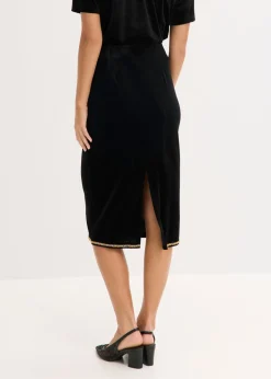 Best Falda midi con piedras brillantes Mujer Faldas