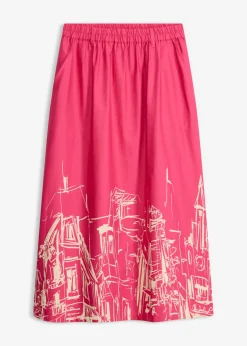 Discount Falda midi de algodón orgánico puro Mujer Faldas