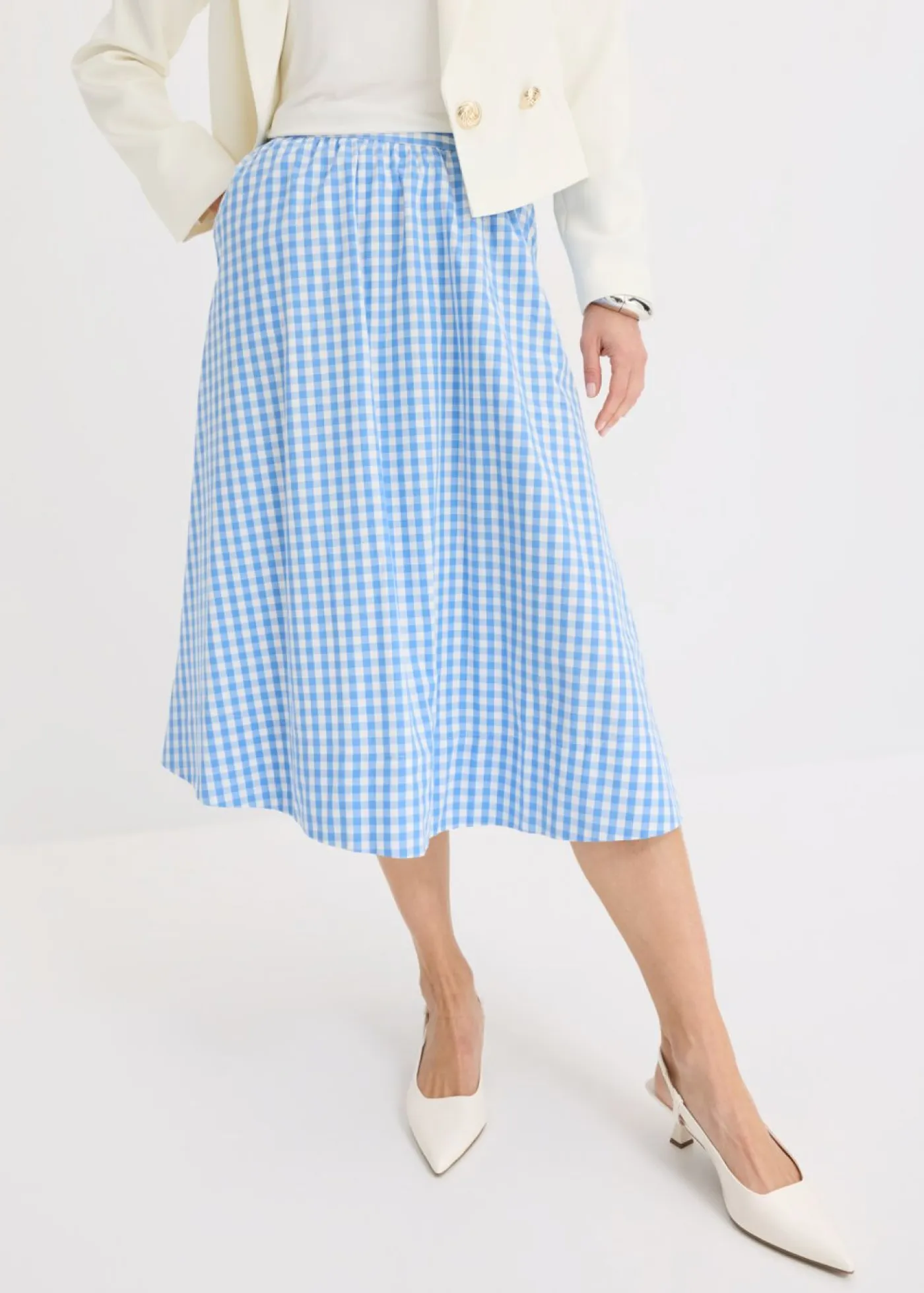 Sale Falda midi de algodón puro Mujer Faldas