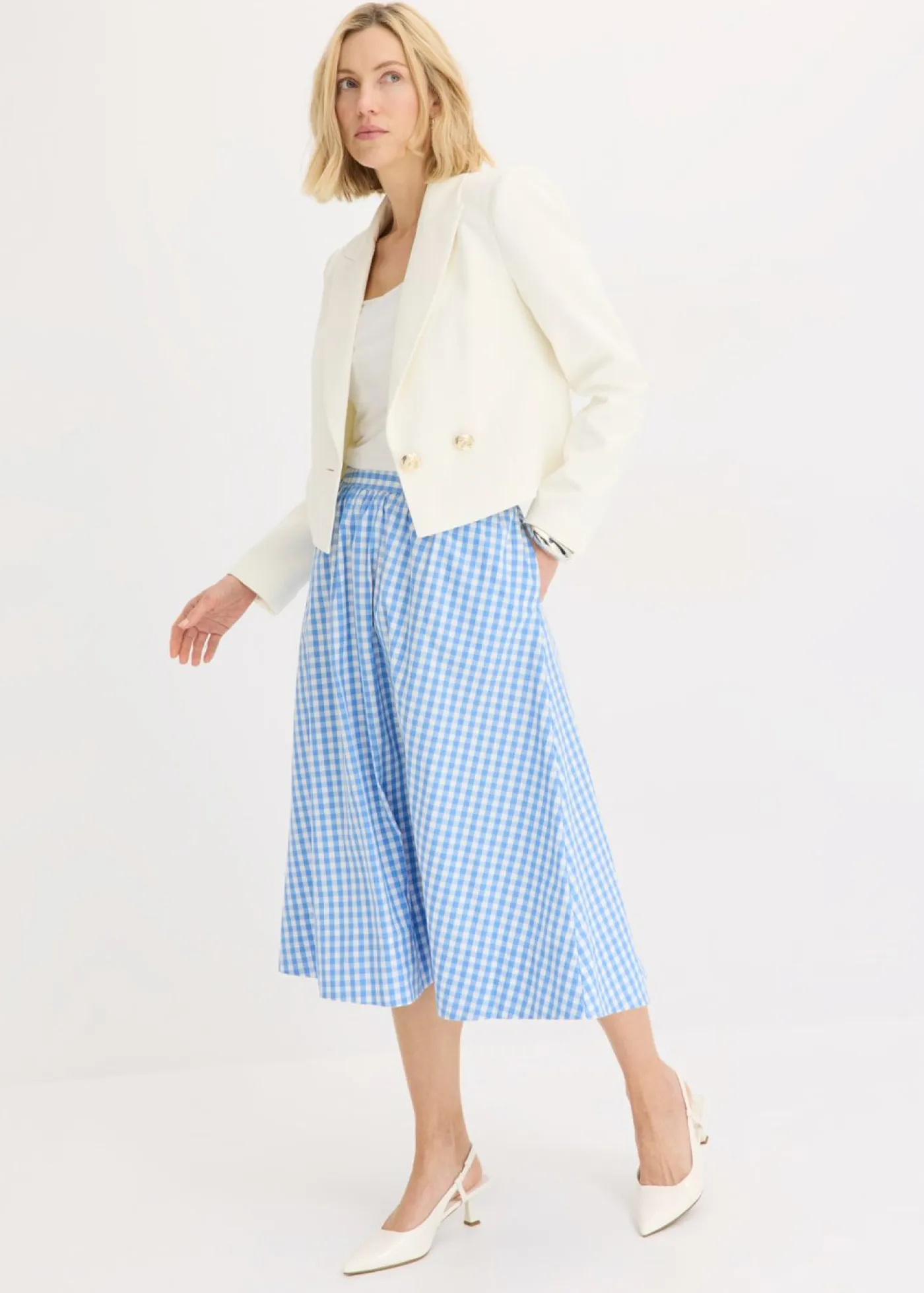 Sale Falda midi de algodón puro Mujer Faldas