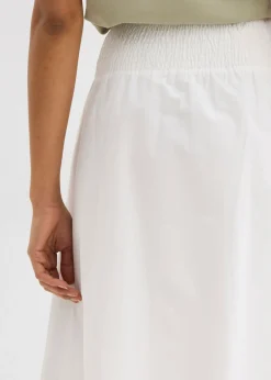 New Falda midi de algodón puro Mujer Esenciales|Faldas