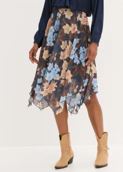 Best Falda midi de gasa con dobladillo asimétrico Mujer Faldas