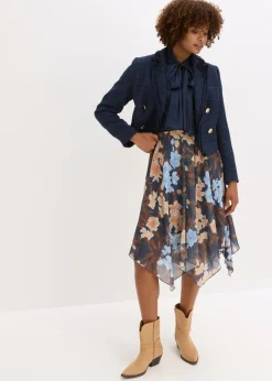 Best Falda midi de gasa con dobladillo asimétrico Mujer Faldas